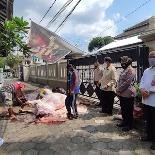 Pantau Penyembelihan Hewan Qurban, Polsek Mergangsan Sambangi Sejumlah Lokasi