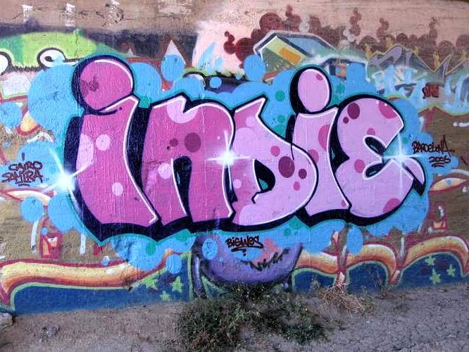 graffiti letters bubble