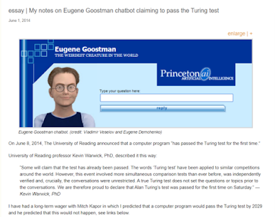 The world's first AI to pass the Turing test... 'Eugene Gustman'