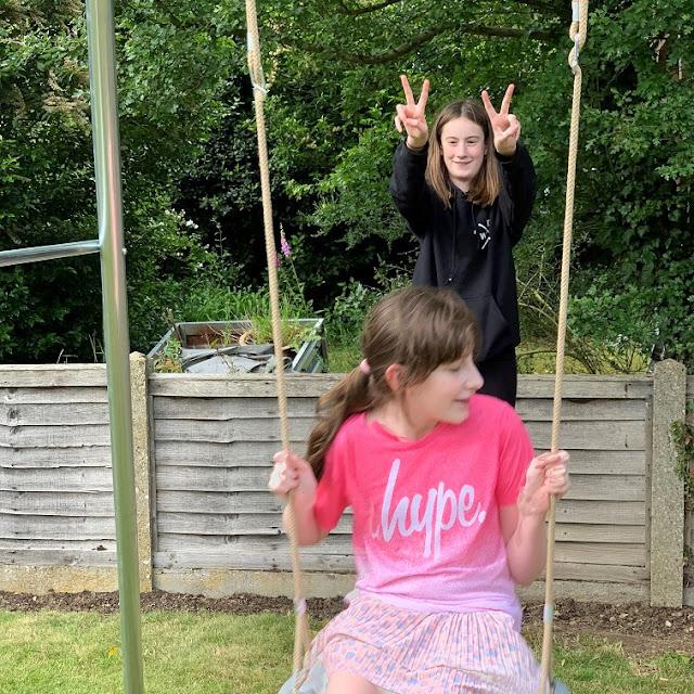 stephs two girls on swing