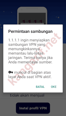 permintaan sambungan vpn 1.1.1.1