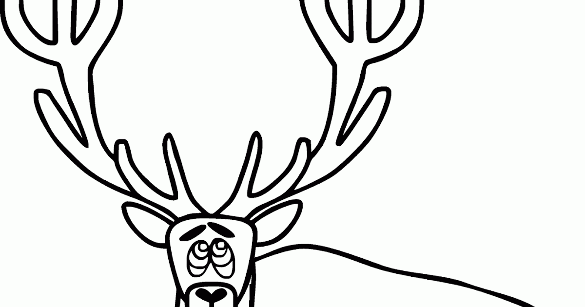 Mewarnai Gambar Rusa Besar (Elk) - Contoh Anak PAUD