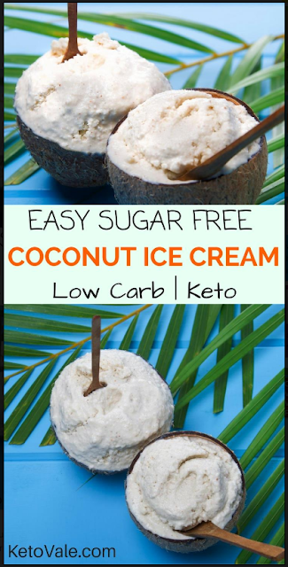 Keto Sugar Free Coconut Ice Cream