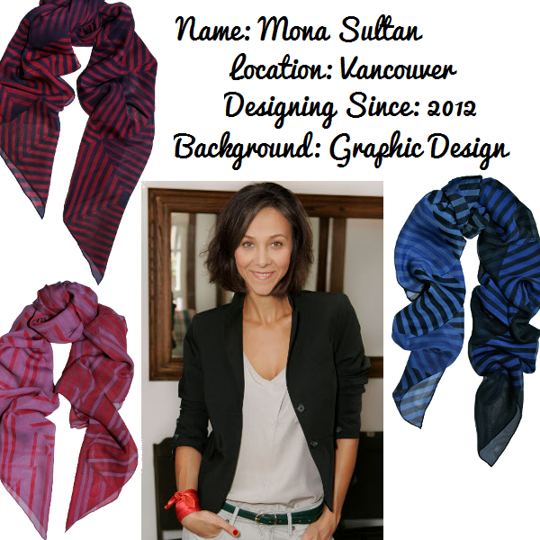 Vancouver-based silk scarf designer Mona Sultan