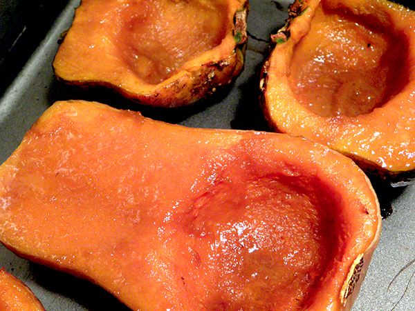 Closeup of Ready to serve squash