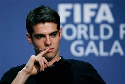 Kaká appears in a press conference prior to the FIFA World Player Gala