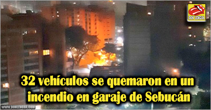 32 vehículos se quemaron en un incendio en garaje de Sebucán
