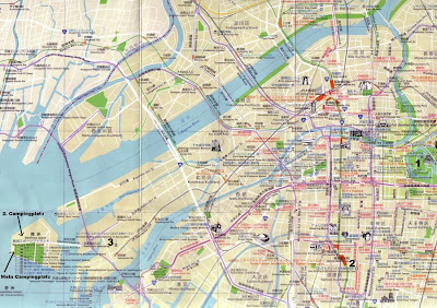 Osaka map for tourists