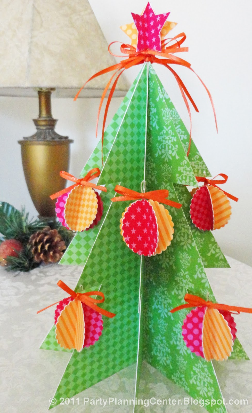 Printable Paper Christmas Tree Ornaments