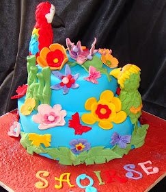 Happy Birthday parrot cake image