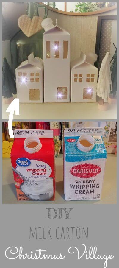 DIY Milk Carton Christmas Village
