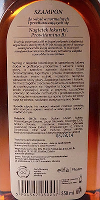 szampon do włosów, nagietek lekarski, włosy przetłuszczające się, włosy normalne, Green Pharmacy, włosy, wizaz