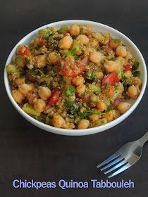 Vegan Chickpeas Quinoa Tabbouleh, Chickpeas Tabbouleh