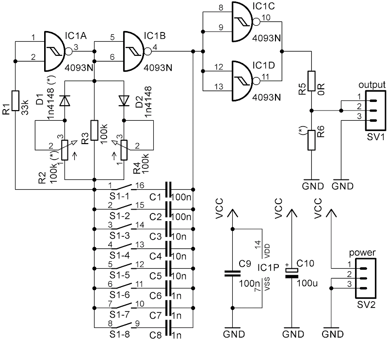 simple laboratory generator, circuit