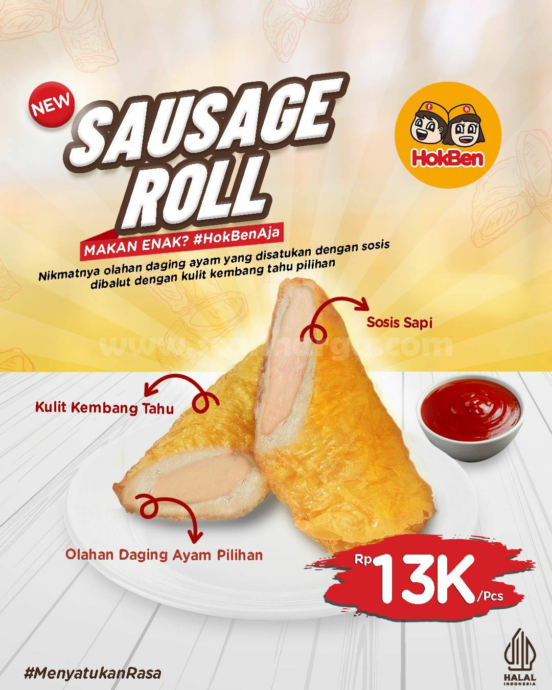 HOKBEN SAUSAGE ROLL BARU HANYA RP. 13.000