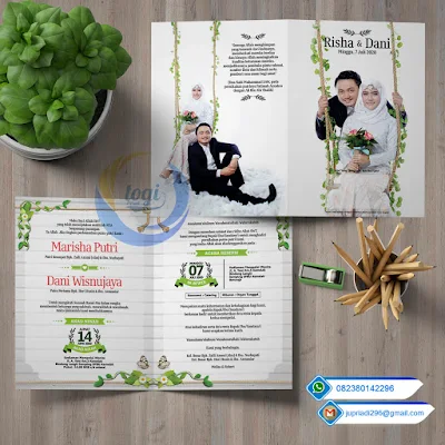 Download Template Desain Undangan Pernikahan Custome Elegan Cdr