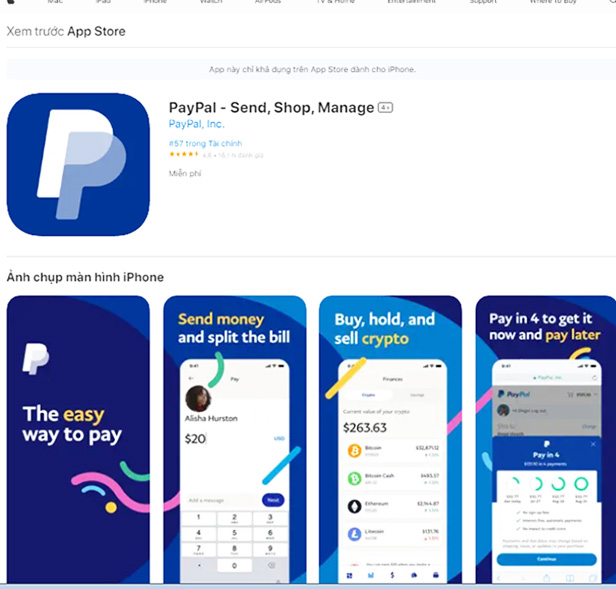 Paypal App - PayPal Việt Nam: thanh toán trực tuyến toàn cầu b1