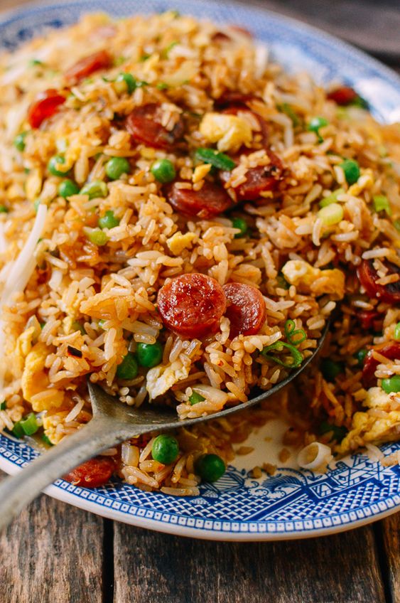 Chinese Sausage Fried Rice or lop cheung chow fan packs authentic Chinese flavors into a 20-minute recipe that anyone can pull off at home.