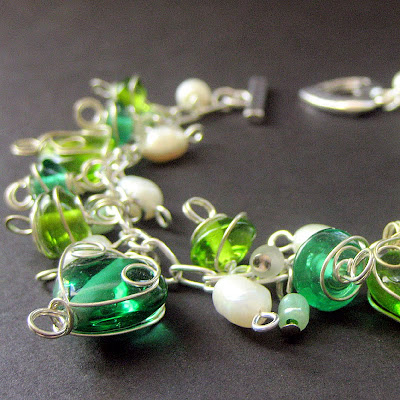 Bound in Love Charm Bracelet in Green