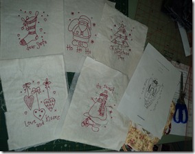 Christmas stitchery swag