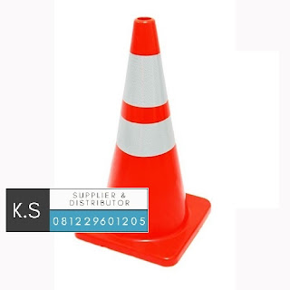Jual Traffic Cone Konggo Kerucut Buatan Cina Ukuran 75cm di Medan