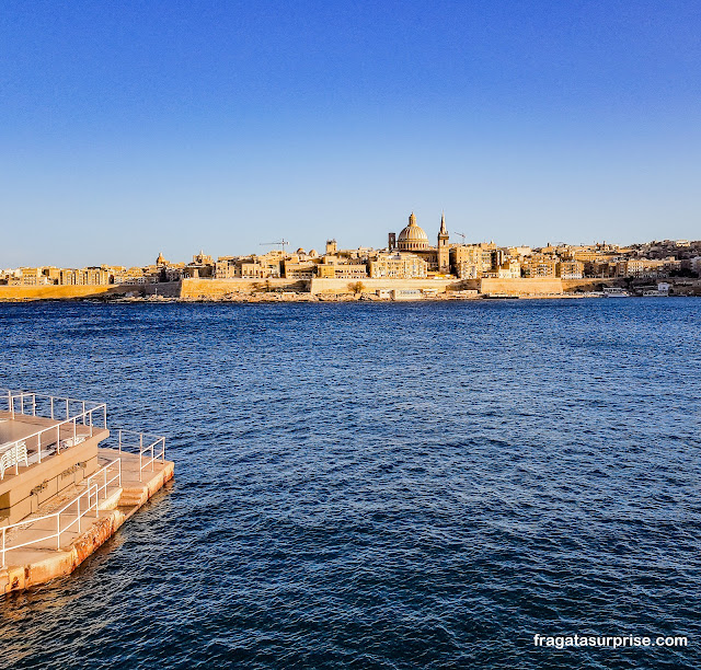 capital de Malta Valeta vista do mar