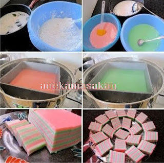    Resep Membuat Kue Lapis Beras Pelangi 