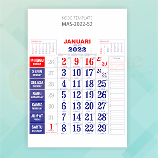  Desain  Kalender  Kerja 2022  Template  Kalender  AO 2022  