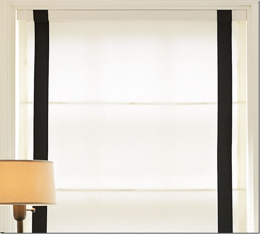 PB roman shade for dining room