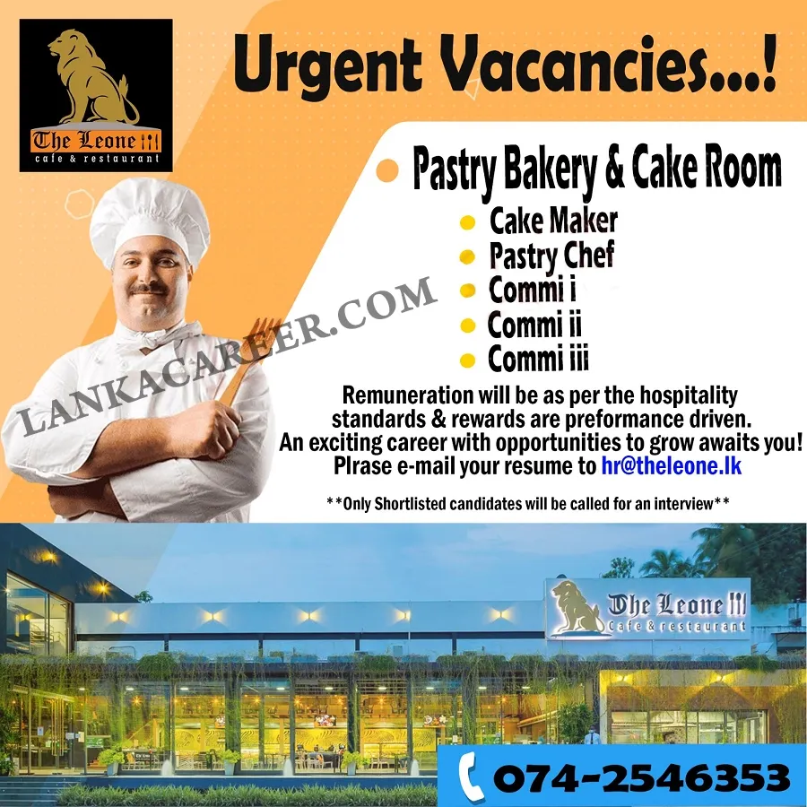 The Leone Cafe & Restaurant Official Job Advertisement 2024