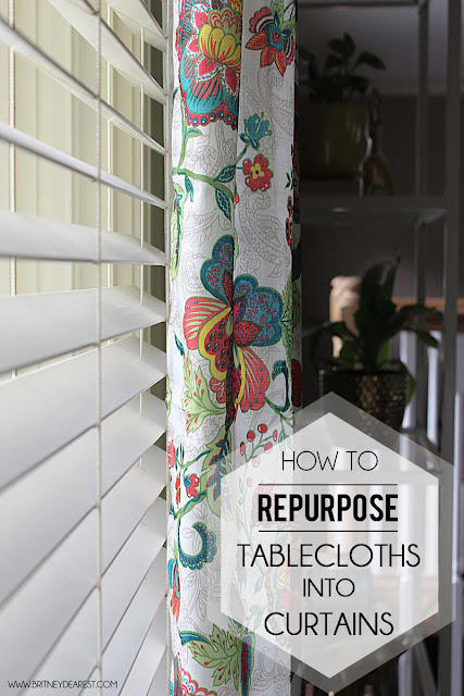 How to, Repurpose, Pair of, Tablecloths, Into, Curtains, TUTORIAL