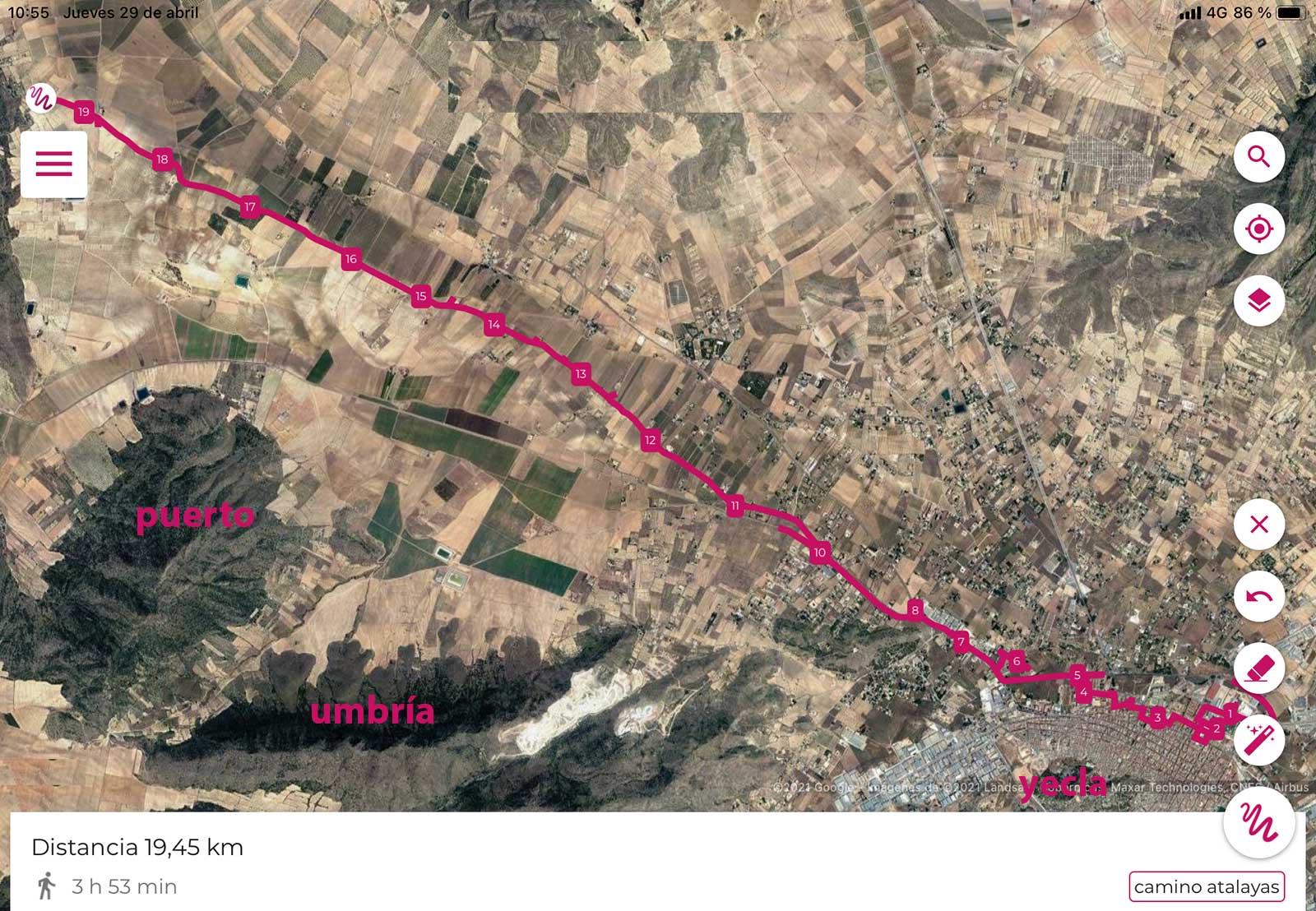 40 km, ida y vuelta en bici