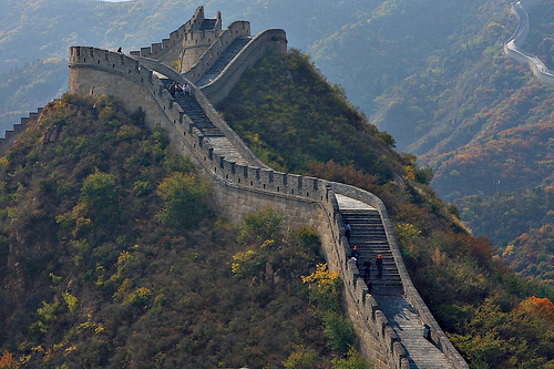 china wall from space. No one doubts that this wall