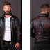 Men Devil Perforated Bomber Jacket