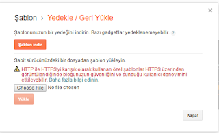 blogger yedekle geri yükle