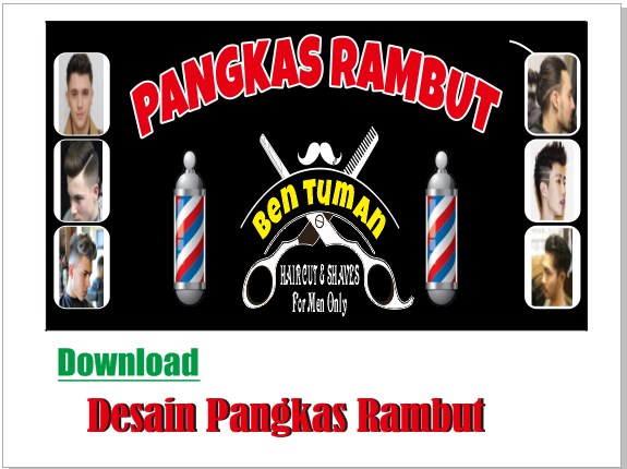 Download Desain Banner Spanduk Pangkas Rambut Dengan Format CDR,SVG,AI,EPS