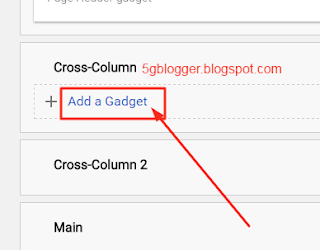 add new gadget in blogger layout