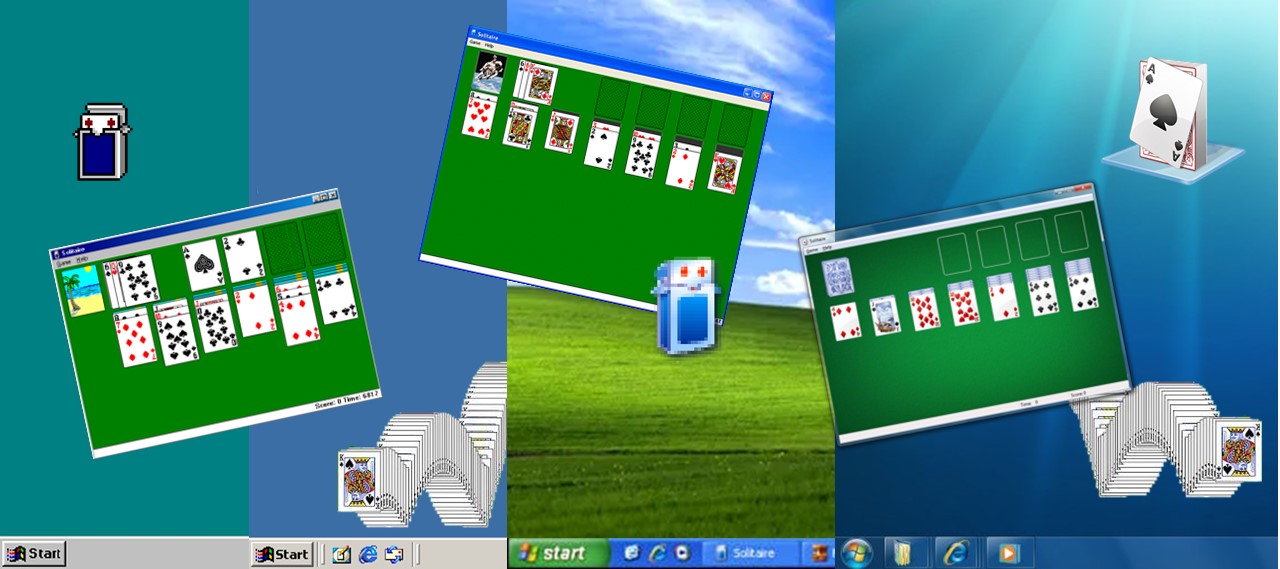 Baralho imortaliza o jogo Paciência do Windows 98
