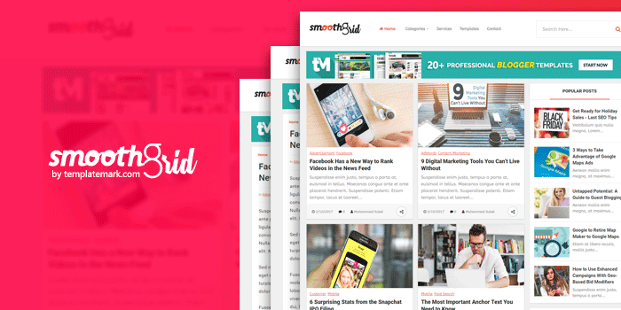 Smooth Grid Professional Blogger Template