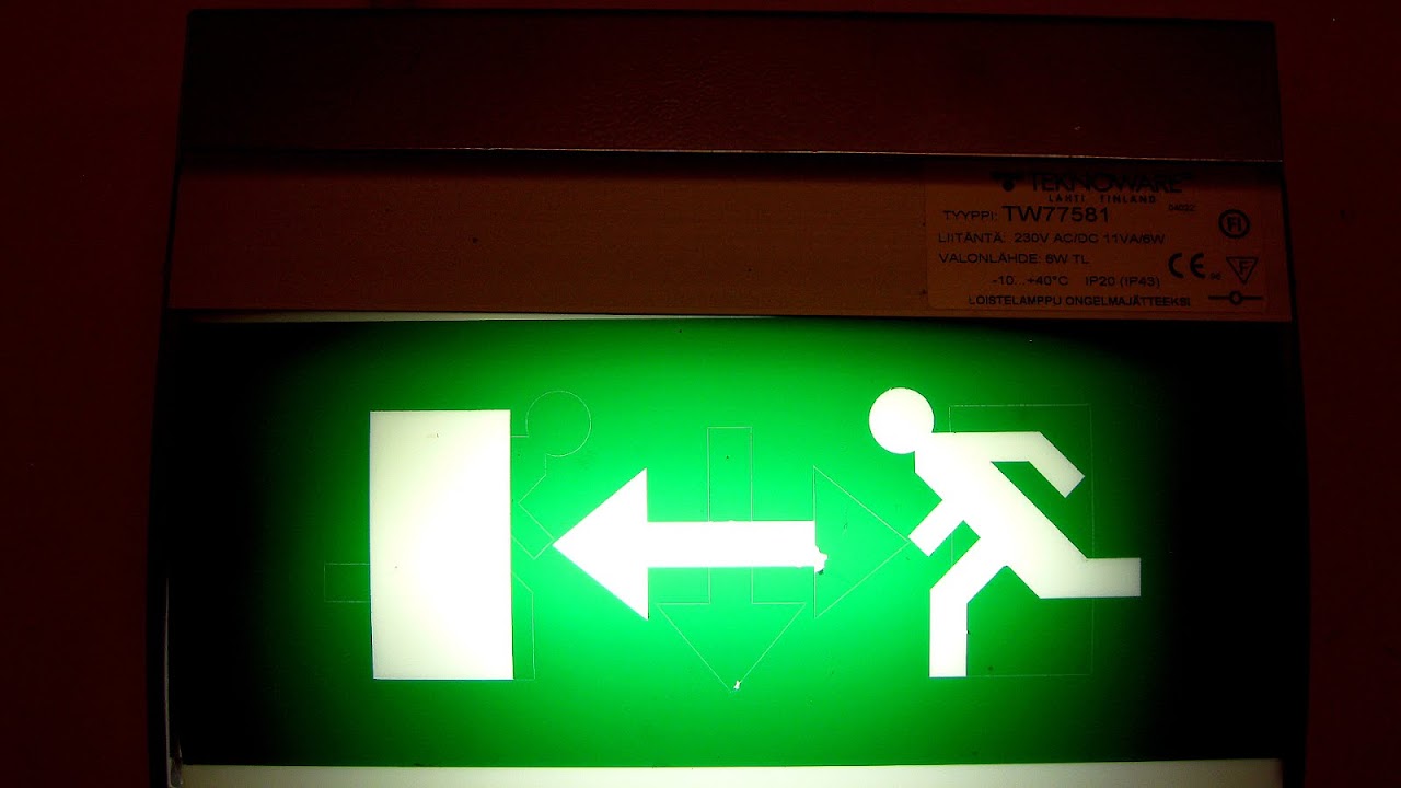 Luminous Fire Exit Signs