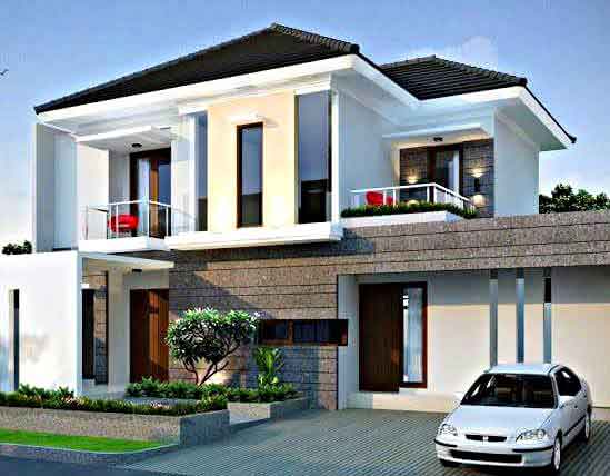 35 Inspirasi  Model  Desain  Rumah  Minimalis  2  Lantai  