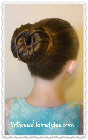 Hot Cross Bun Hairstyle, Dance Hair - Ballet Bun 