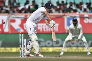 England Captain Alistair Cook Missed and Clean Bowled by Shami 