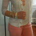 pink and white casual outfit