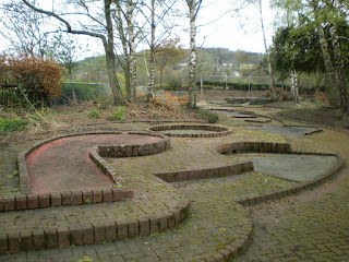 Abandoned Crazy Golf course at South Inch Park in Perth, Scotland