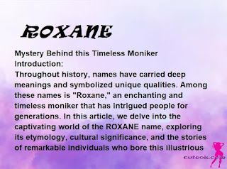 meaning of the name "ROXANE"