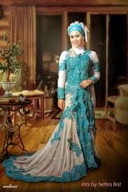 Kebaya Pengantin  Resepsi Modern Warna  Hijau  Tosca