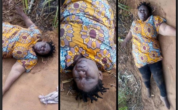 This woman was found dead yesterday at mgbedeala along Amavo Road killed by unknown people.