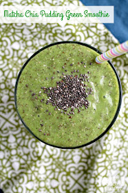 This thick & creamy Matcha Chia Pudding Green Smoothie is protein-packed and loaded with antioxidants, Vitamin A,  & Omega-3 fatty acids. The perfect pre-workout meal!