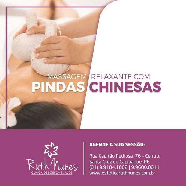 Informativo da Clínica de Estética e Saúde Ruth Nunes: massagem relaxante